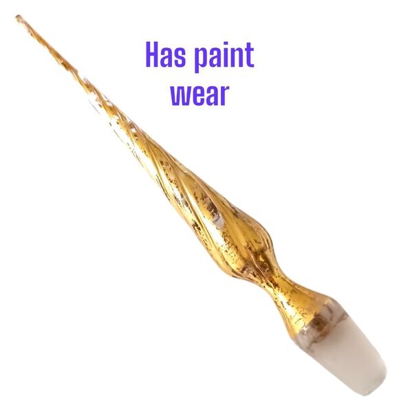 Ardalt Italy Perfume Bottle Amethyst Glass Stopper Lenwile Gold Painted Vintage. - Picture 3 of 16